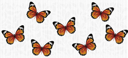 White Talavera Butterflies UV Wrap