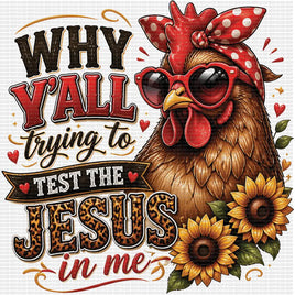 Why ya’ll trying to test the Jesus in me