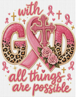 With God All Things Are Possible Breast Cancer Awareness