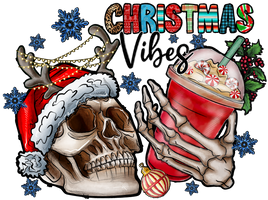 christmas vibes skull